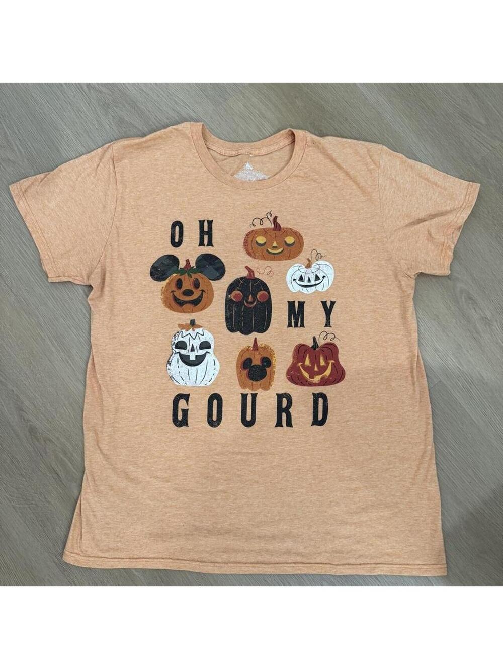 Disney Mickey Mouse Halloween “Oh My Gourd” Cotton T-Shirt XL